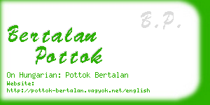 bertalan pottok business card